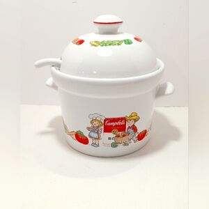 Vintage Campbell's Soup Tureen Crock Lid and Ladle Westwood International 1996